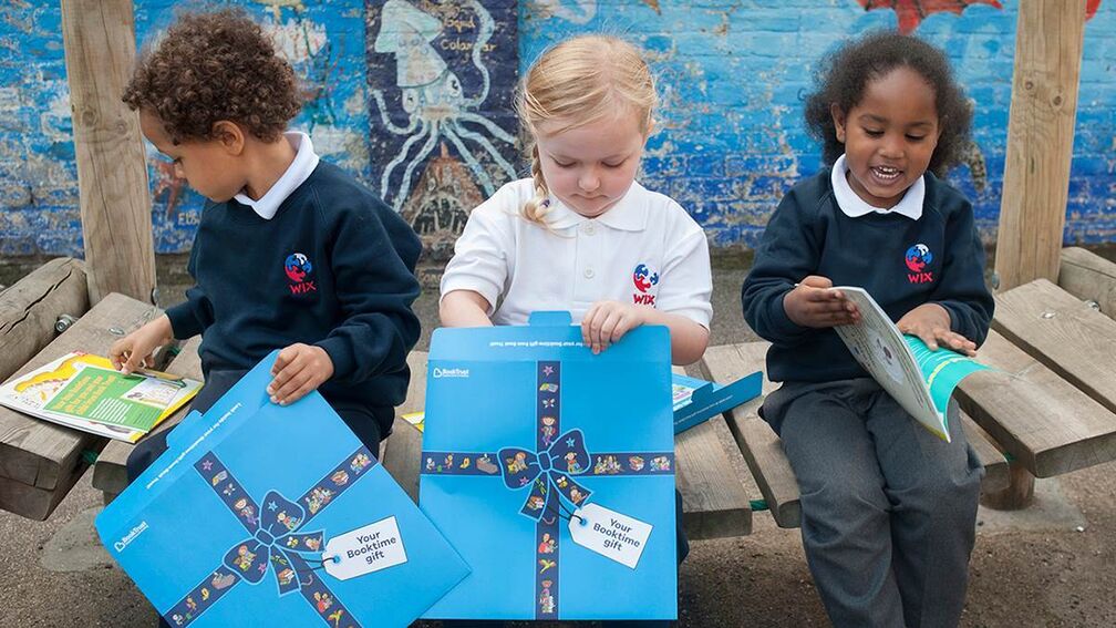 Children with Booktime packs