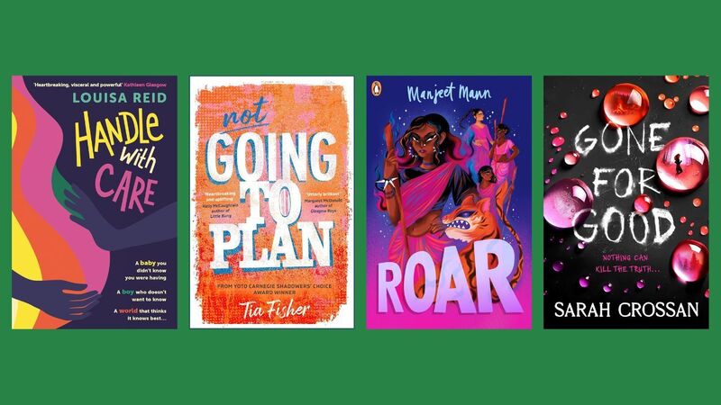 The front covers of Handle With Care, Not Going to Plan, Roar, and Gone For Good