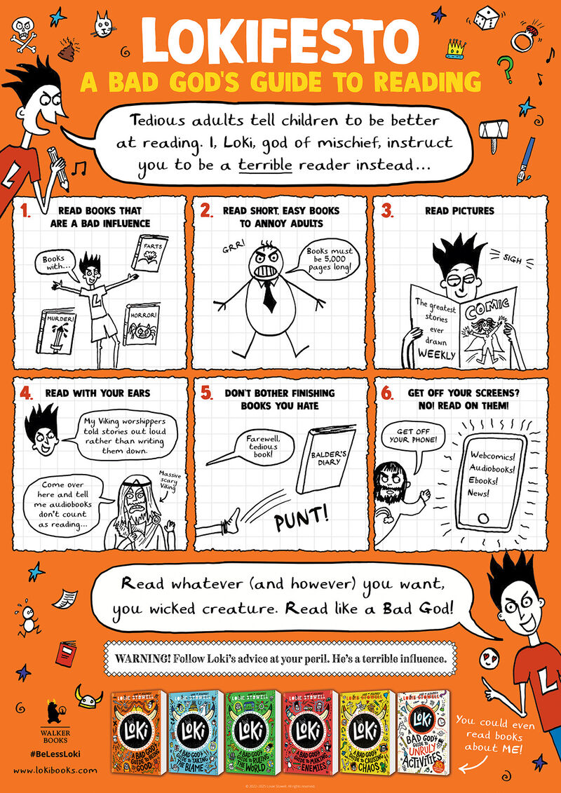 The Lokifesto featuring comic strip illustrations to match each of the points