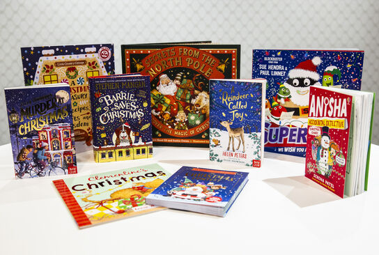 Colourful covers of nine festive themed books