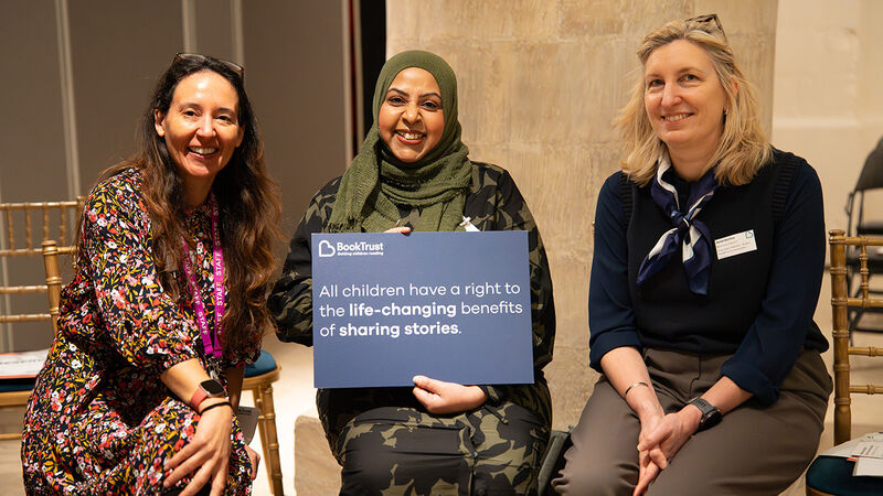 Nicola Dos Santos, Azra Bashir and Anna Hartley at the Reading Rights summit