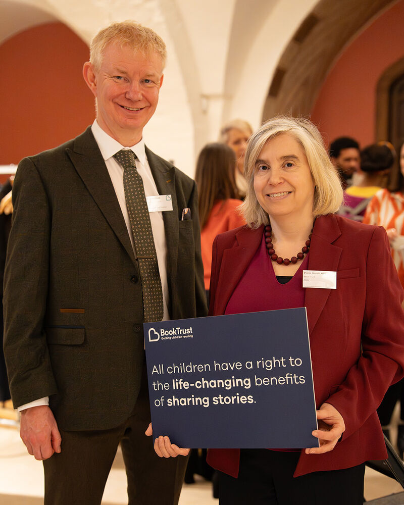 Dr Mike Merriman and Diana Gerald (BookTrust Co-CEO) at the Reading Rights summit