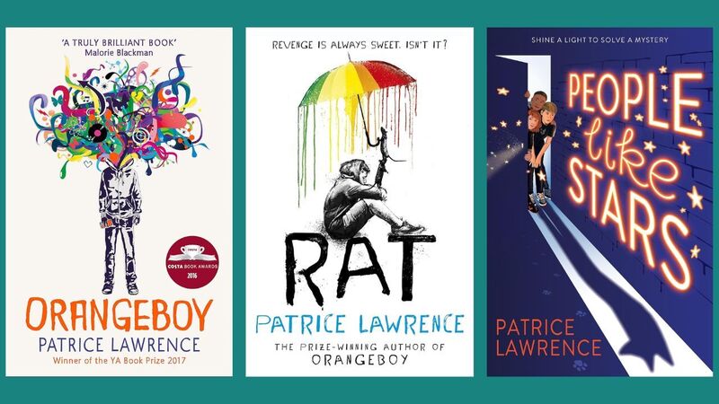 The front covers of Orangeboy, Rat, and People Like Stars