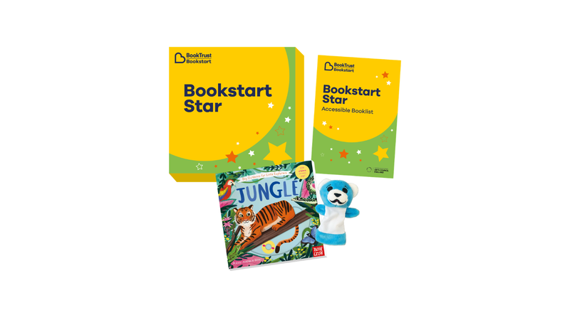 contents of the Bookstart Star pack showing books and information guide