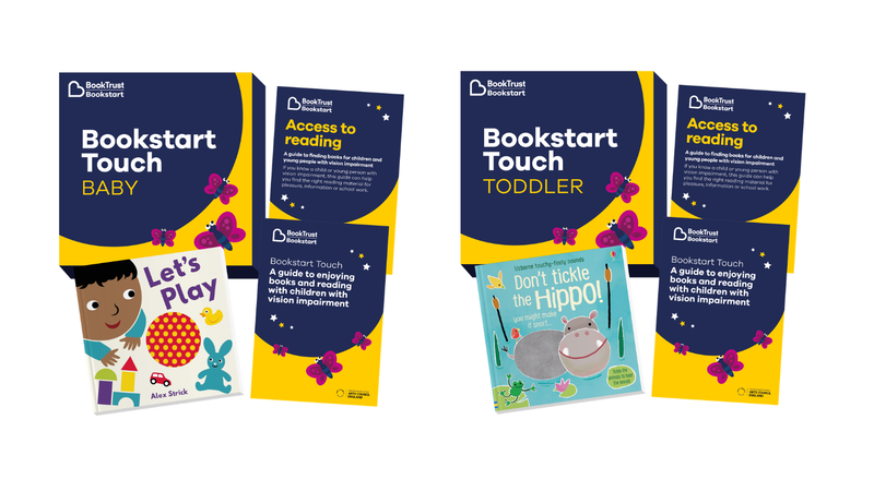 contents of the Bookstart Touch Baby and Toddler pack showing books and information guide