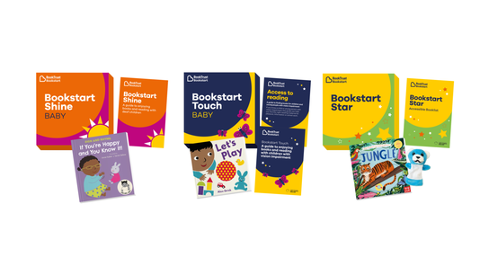contents of the Bookstart Additional Needs programme showing books and information guides for children with additional needs