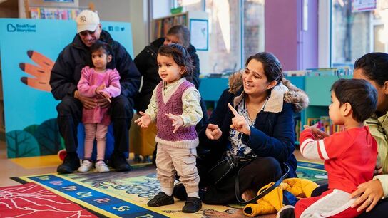 Families enjoying a great BookTrust Storytime session