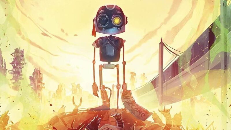 An illustration of a robot from the front cover of Scrap