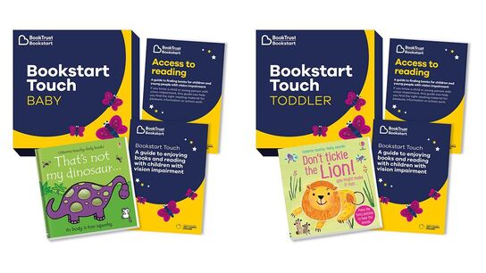 Bookstart baby and bookstart toddler packs.