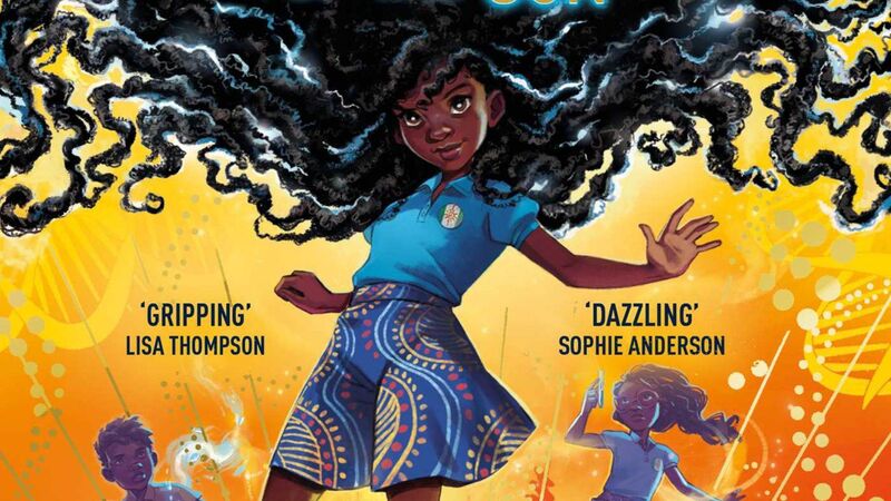 A powerful looking girl, who is a main character, with a lot of hair