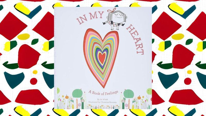 The front cover of 'In My Heart', showing the photo of a heart, the title and the main character who is a young girl