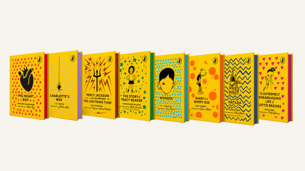 Image: https://files.booktrust.org.uk/docs/images/_1008x567_crop_center-center_82_none/puffin-classics-16x9.jpg?v=1755265561 The clothbound books you could win Pig Heart Boy Charlottes Web Percy Jackson and the Lightning Thief The Story of Tracy Beaker Wonder Diary of a Wimpy Kid Matilda and The Extremely Embarrassing Life of Lottie Brooks